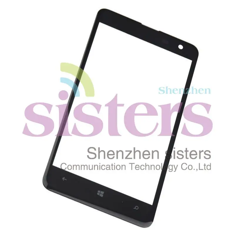 NOK0082 Black Front Outer Screen Glass Lens Replacement for Nokia Lumia 625 (1)