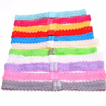 

10Pc Newborn Baby Lace Headbands Girls Hairbands Elastic Head Bands Random Color