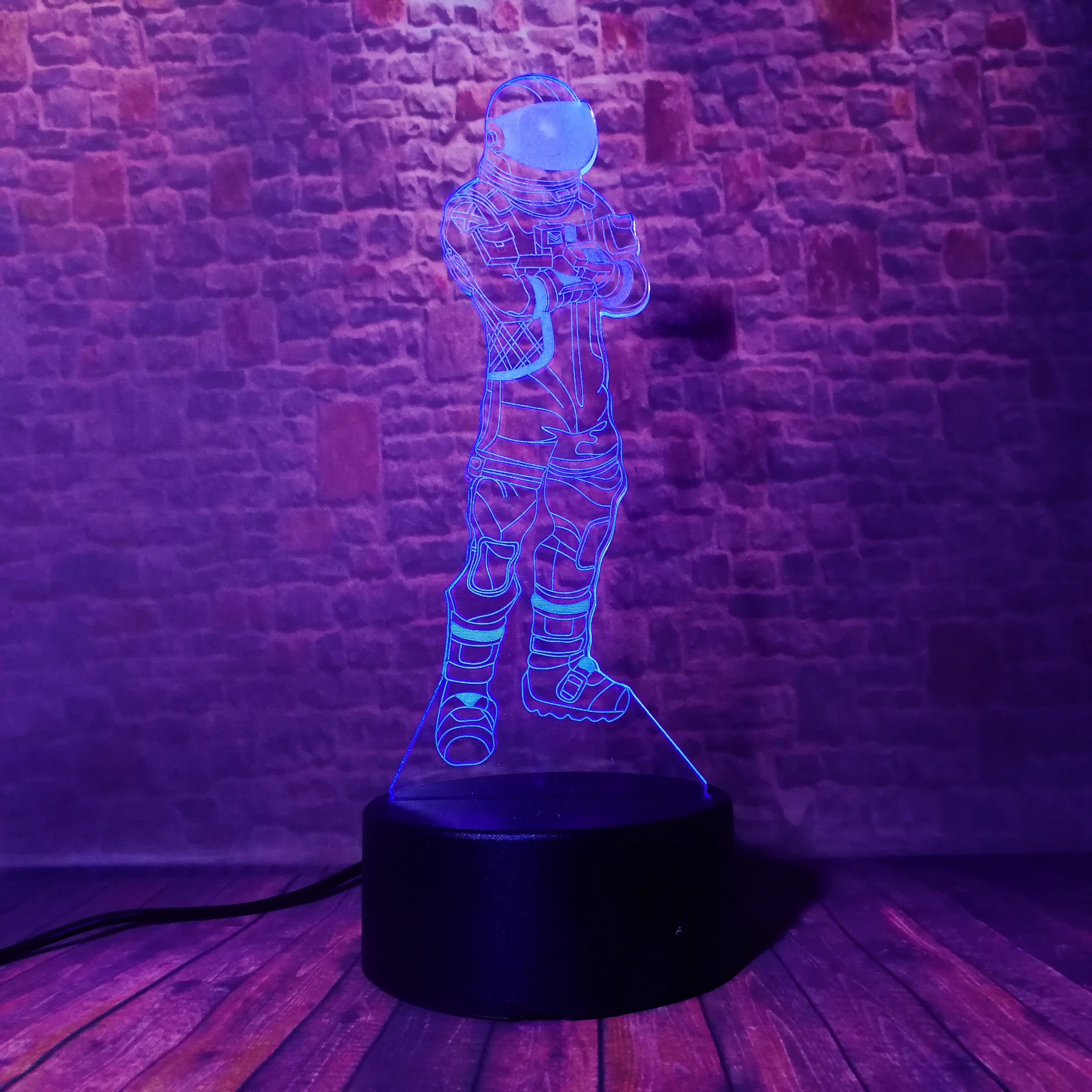Горячая игра Темный Voyager TPS Прохладный битва Royale человек мальчик ночной Светильник 3D RGB 7 Красочный Светодиодный светильник для настроения на день рождения праздник Рождество подарки