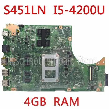 

KEFU S451LN motherboard For ASUS S451 S451L V451 V451L S451LN S451LB laptop motherboard I5-4200U 4GB RAM new Test motherboard