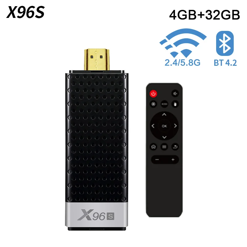 Смарт ТВ приставка X96S Bluetooth 4,2 4K HD Мини ПК Android 8,1 Amlogic ...