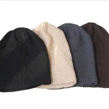 B178138 осень-зима унисекс Мода держать тепло большой окружность головы вязаная акриловая шапка