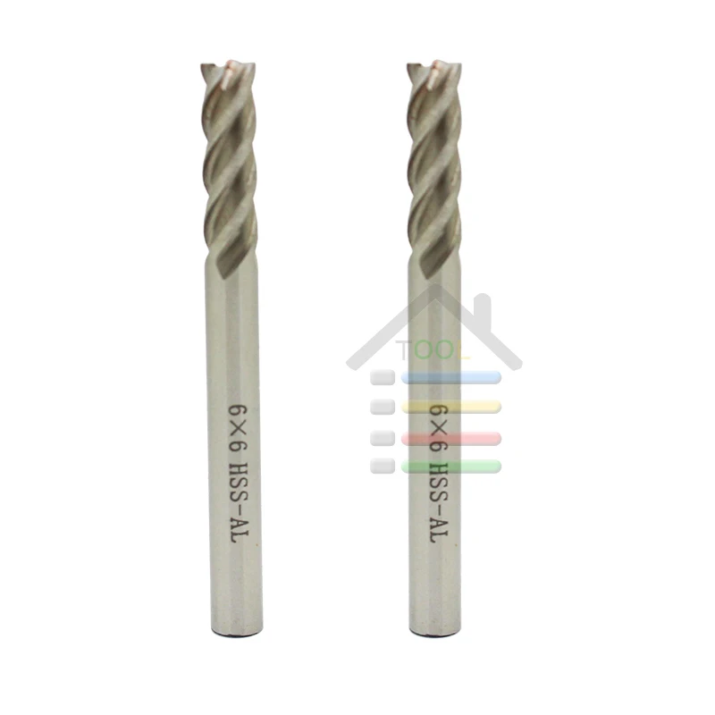 1pcs 6mm x 6mm 2 Flute HSS /& Aluminum End Mill Cutter CNC Bit