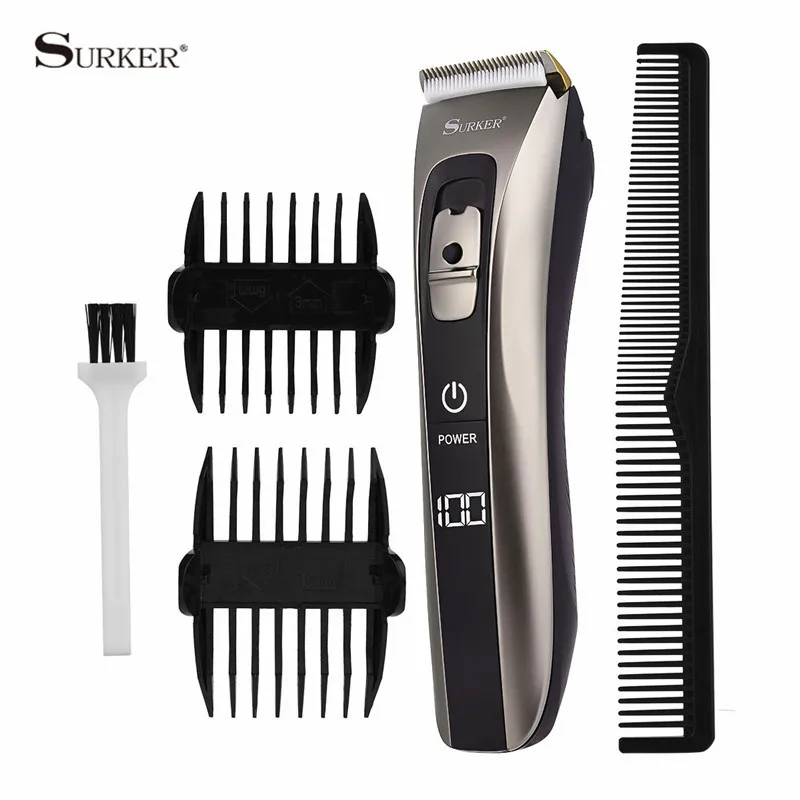

Waterproof Professional Hair Clipper LED Display Electric Hair Trimmer Beard Trimer Low Noise Hair Cutting Machine For Men Baby