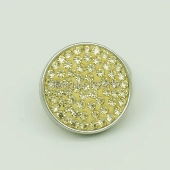 

New KS0019 handmade Jongnil rhinestone snap buttons Stainless buttons 20MM fit snap bracelets jewelry charm
