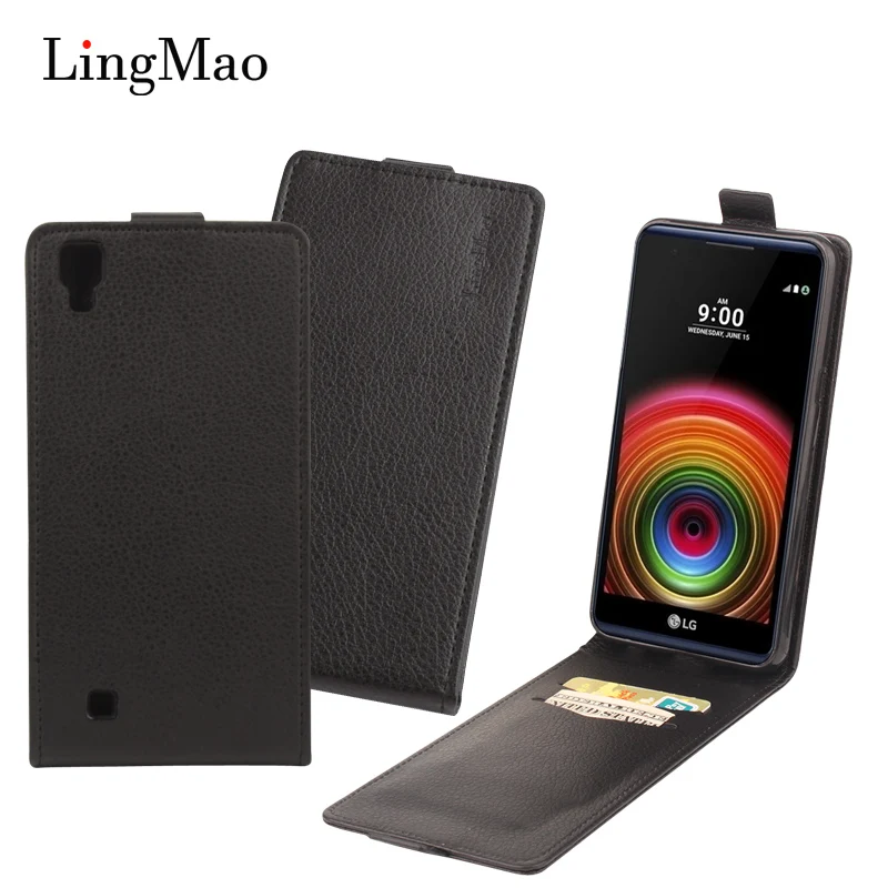 Lingmao for LG X Power Case Cover Litchi Grain Retro Luxury Leather Wallet Card Holder Flip Phone | Мобильные телефоны и