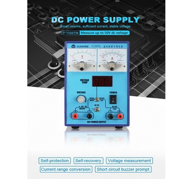 

P-1502TN Mini DC Power Supply 15V 2A Adjustable Constant Temperature DC Voltage and Current Measurement For Phone Maintenance
