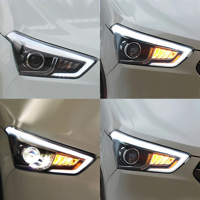 Автомобильные фары в сборе для Hyundai Creta 2015 2016 IX25 DRL H7 D2H Hid Angel Eye Bi Xenon автомобильный