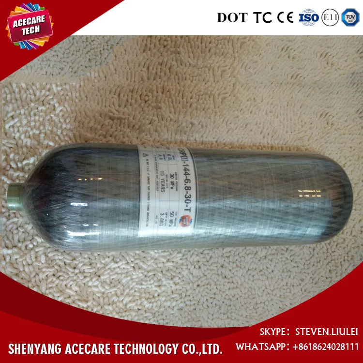 

6.8L 30Mpa 4500psi carbon fiber air tank SCUBA tank for Hunting use without boots and valve-N