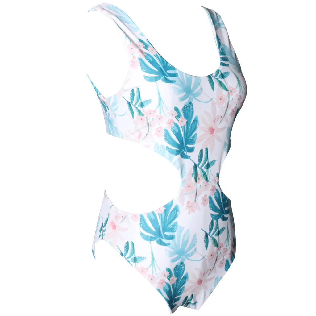 Женский сиамский синий комплект бикини пуш ап StripeSwimwear пляжная одежда