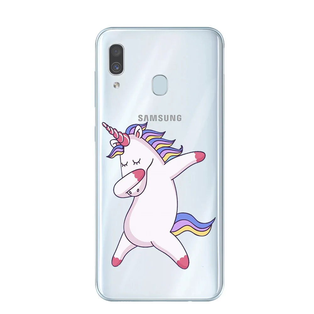 Силиконовый чехол с мультяшным рисунком для samsung Galaxy A10 A30 A50, задняя крышка для samsung A520 A6 A8 Plus A7 A9 чехол Fundas