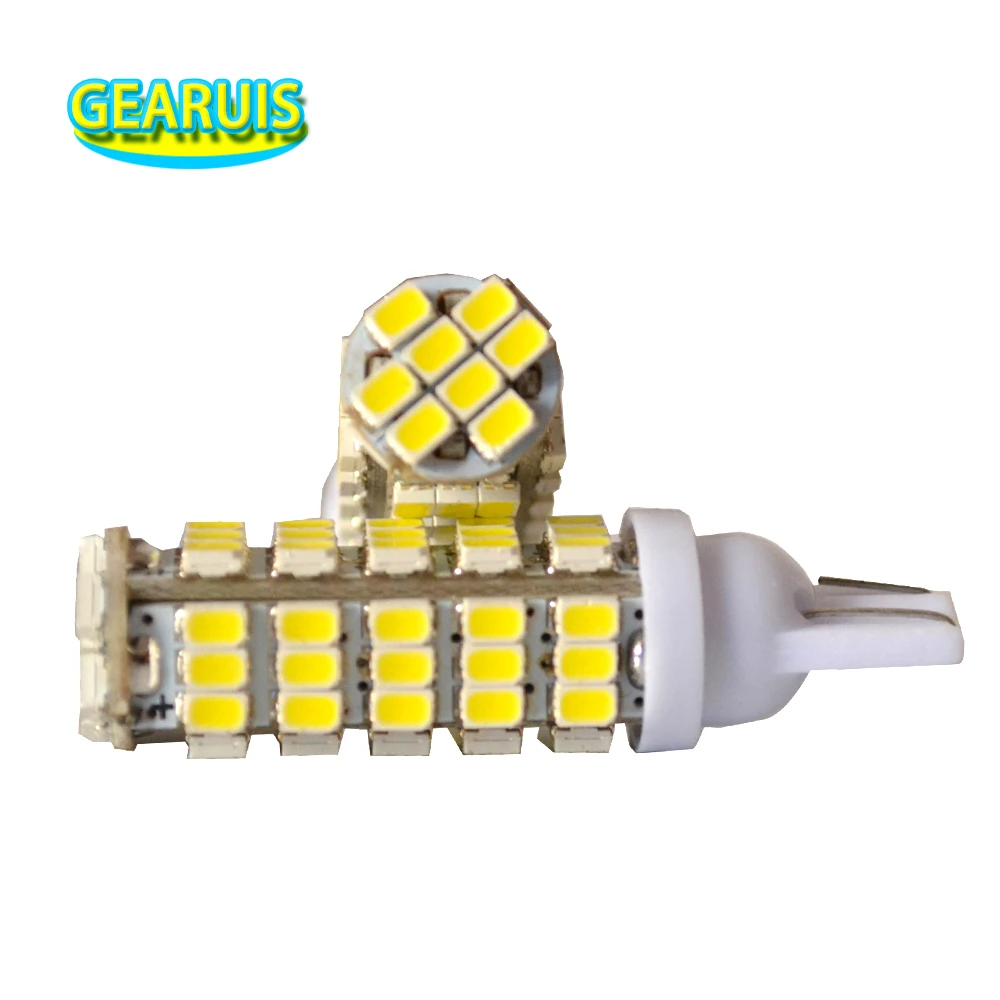 10pcs Super Bright T10 68 SMD 1206 LED 160MA 68smd 3020 W5W 194 927 168 Car auto Side Wedge Lamp Bulb License plate lights 12V | Автомобили