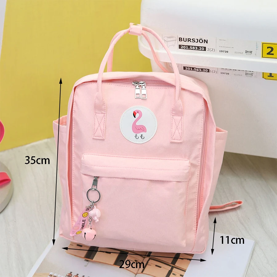 

Cute Waterproof Nylon Women Backpack Fashion Flamingo Backpack Casual School Bag For Girls Harajuku Student Bookbag Mochilas