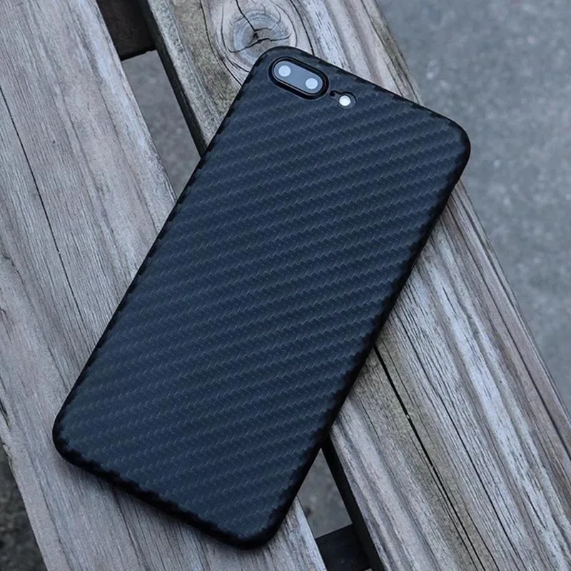 

for IPhone7 7plus case mobile phone shell for iphone8 and 8 plus case Carbon fiber texture anti-skid anti-hand sweat