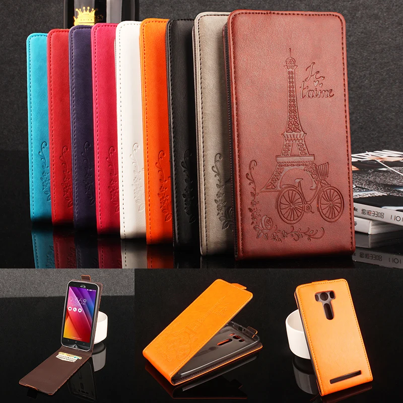 

Card Holder Coque PTU Silicone Leather Case For Asus Zenfone 2 lazer ZE500KL Flip Cover For ZE500KL Wallet Phone Cellphone Cases