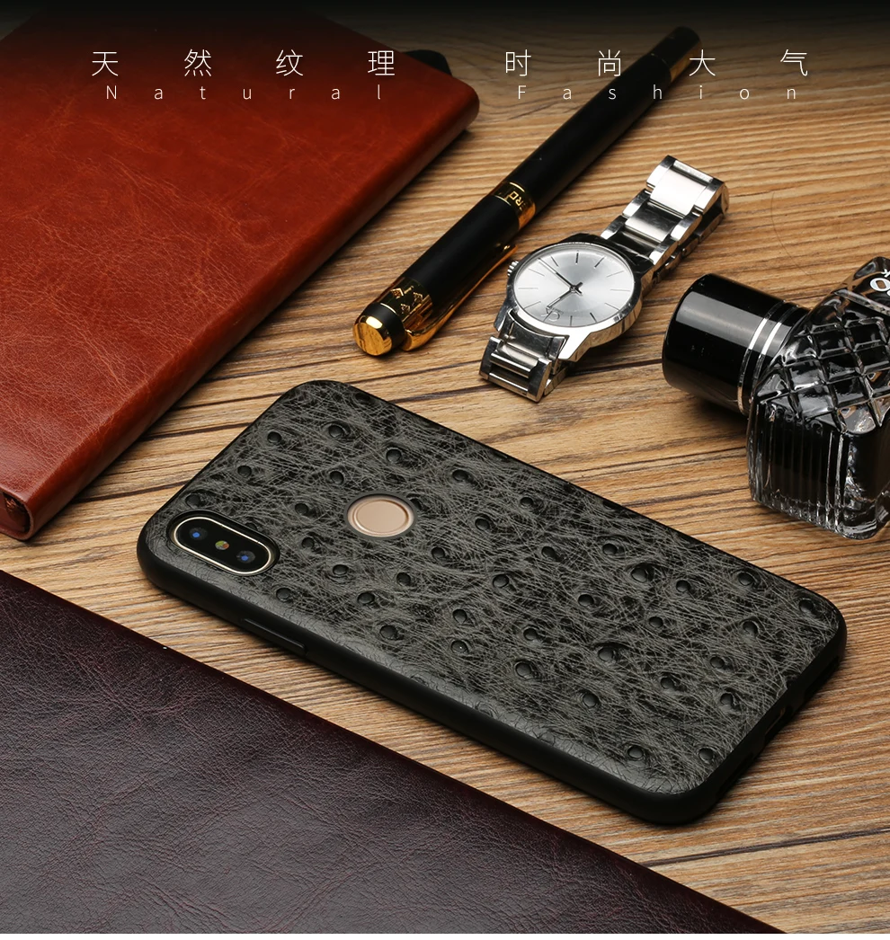 Case de Telefone Case de Telefone para Xiaomi Feito à Mão Marca Avestruz Grão Completo-envolvido para Xiaomi 8 se 6 6x Max 3 Mix 2s Case Completo Processamento Personalizado 1 6 6x max 3 mix 2s caso