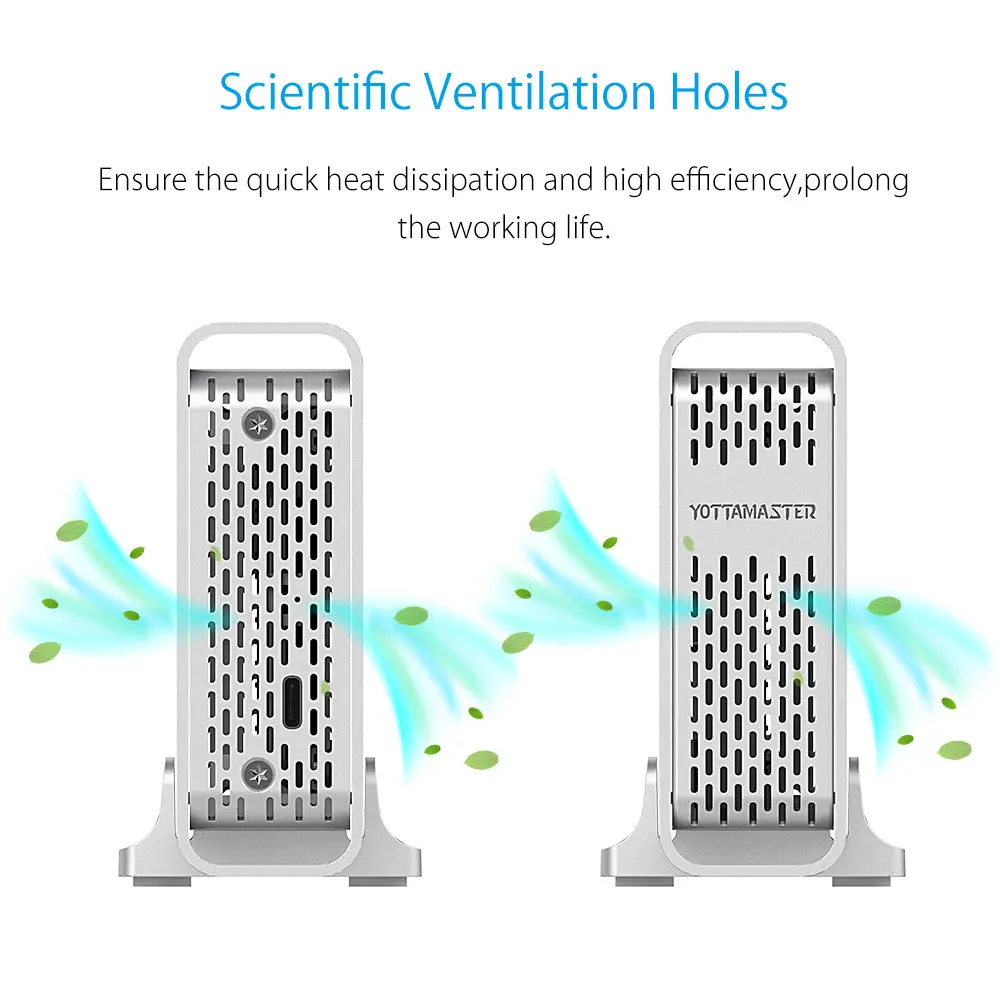 Yottamaster высококлассная док-станция для HDD type-C to SATA 2,5 дюймов алюминиевый чехол для жесткого диска корпус для жесткого диска поддержка UASP 4 ТБ