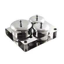 1 XSet 3 баночка для маникюра жидкость и акриловая пудра Органайзер лоток с держатель кисточки для ногтей раствор чашка для дезинфектанта