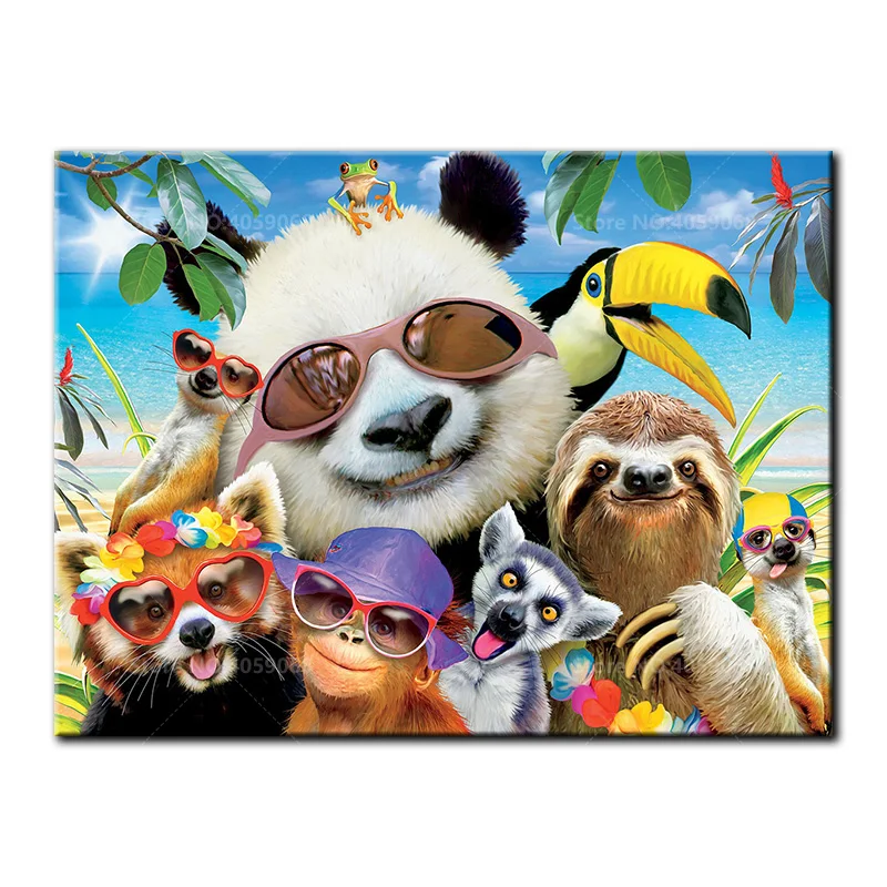 

5D DIY Diamond painting Full Square/Round diamond embroidery Beach party Panda Cross Stitch Rhinestone Mosaic Decoration B1108