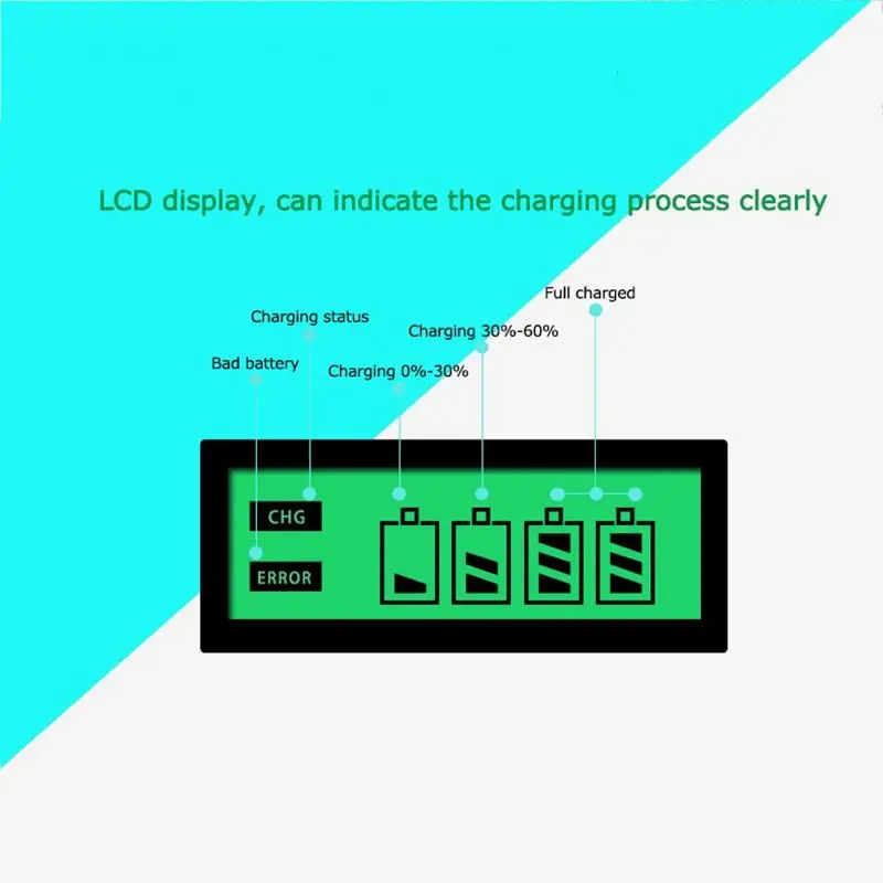 ЖК-дисплей с 4 слотами умное интеллектуальное зарядное устройство для никель-металл-гидридных аккумуляторов AA/AAA(штепсельная Вилка европейского стандарта