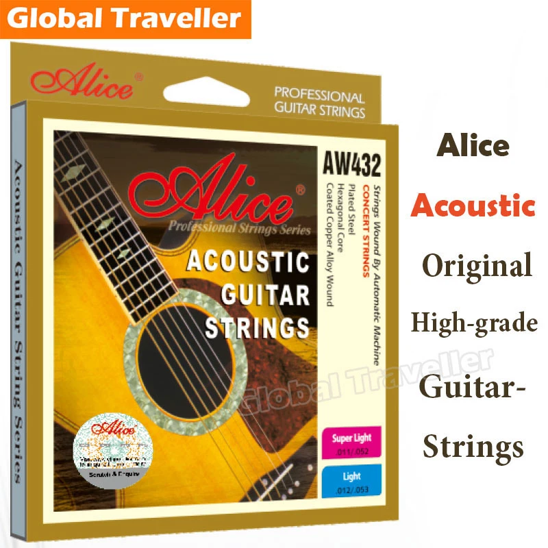 

1 box(6 strings) Plated Steel Hexagonal Core Anti-Rust Super-Light,Original High-grade Acoustic Guitar Strings(AW432)