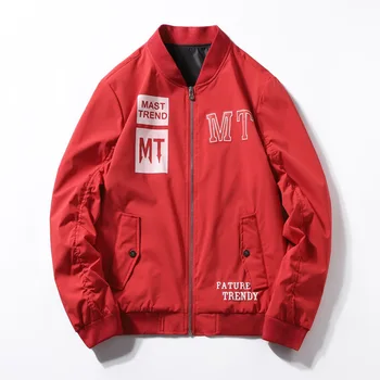 

Plus Size 7XL 8XL Jacket Men Spring Autumn Fashion Letter Printed Loose Outerwear Windbreaker Men's Bomber Jacket