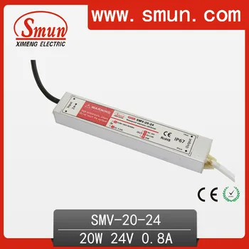 

20W 24V 0.8A Outdoor Waterproof IP67 Switching Led Driver Led Power Supply With CE RoHS SMV-20-24