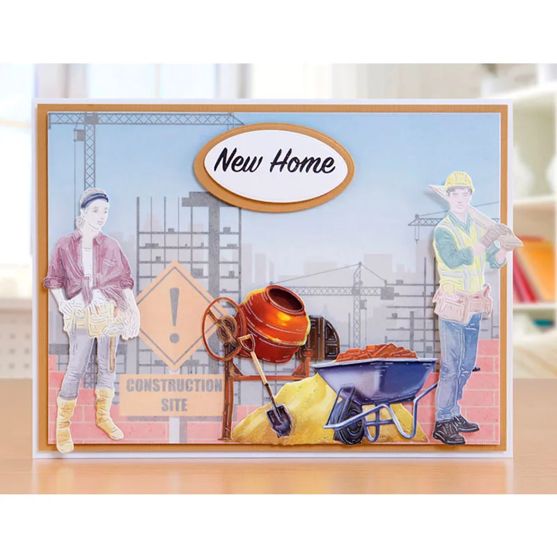 

Labourers Metal Cutting Dies for DIY Scrapbooking Album Embossing Paper Cards Making Crafts Supplies 2019 New Diecuts