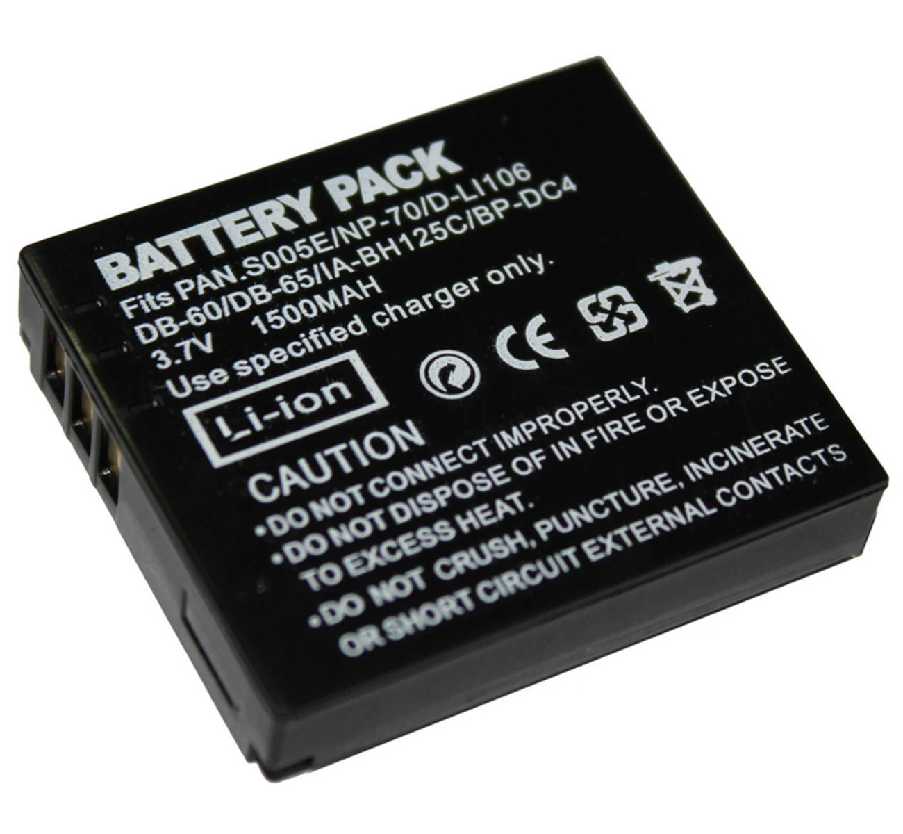 

Battery Pack for Panasonic Lumix DMC-FX8, DMC-FX9, DMC-FX10, DMC-FX12, DMC-FX50, DMC-FX100, DMC-FX150, DMC-FX180 Digital Camera