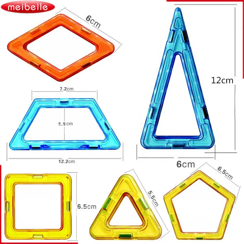 

5PCS DIY Magnetic Constructor Building Blocks Bricks Magnetic Blocks Designer Enlighten Educational Toys for Children Legostyle