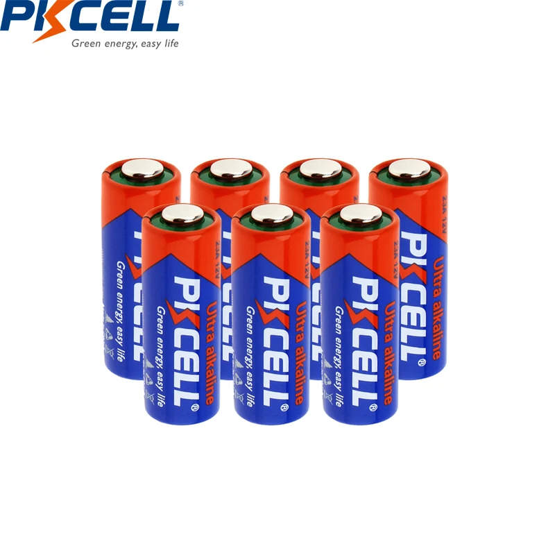 7Pcs Pkcell 23A 12V Batteria Mn21 V23Ga Vr22 A23 L1028 A23 Alcalina Batteria 12Vbatteries Per Il Trasduttore Auricolare Mp3 Gioco Walkman Giocattoli R