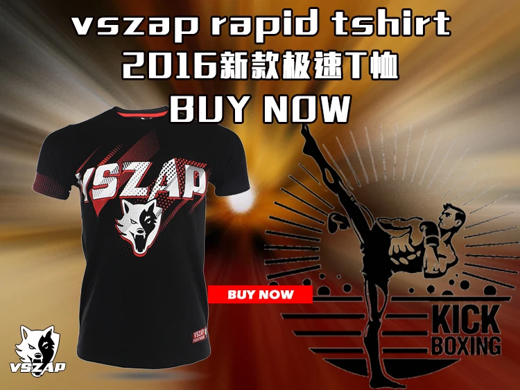 VSZAP Boxing Sleeve Hall Fame Shirt Sweatshirt Muay Thai Clothes Tight Stretch Free Shipping Men Hot Sale Mma