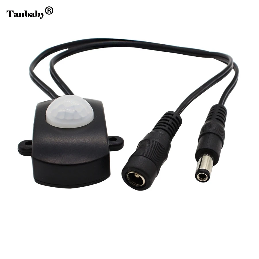 

DC12-24V 5A Body Infrared Automatic PIR Motion Sensor Switch with DC plug for LED strip light