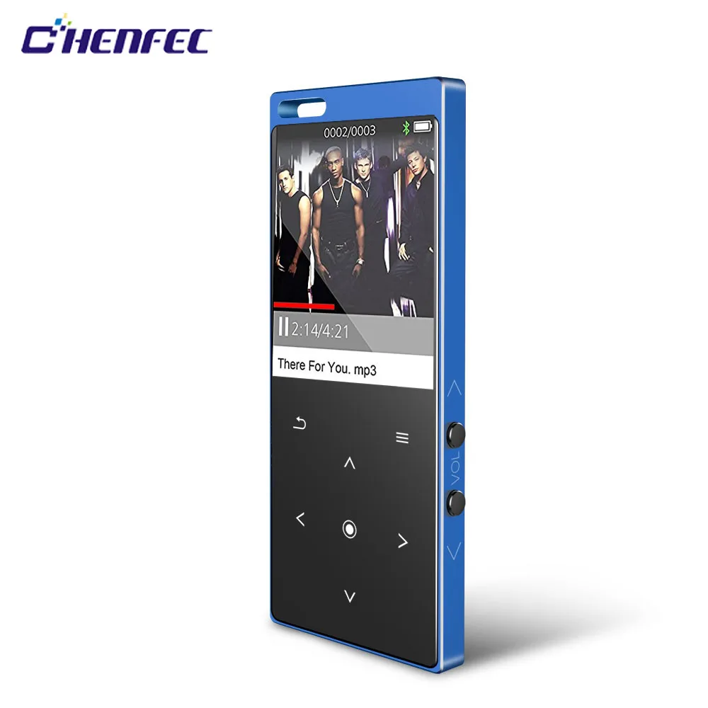 CHENFEC C12 MP3 плеер с Bluetooth 4,0 Встроенный 8 Гб динамик музыкальный плеер Поддержка FM радио Запись Иврит Русский - Цвет: C12-Mp3 Player-Blue