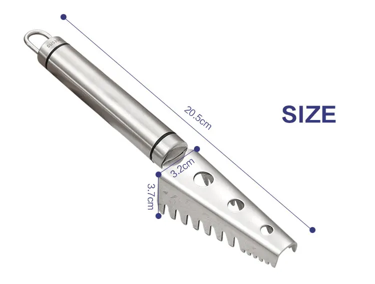ORZ кухонные инструменты для очистки рыбьей кожи из нержавеющей стали, скребок для рыбы, щетка для удаления, очиститель от накипи, Skinner, скалер, рыболовные инструменты