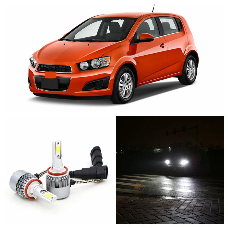 

Edislight White Car Bulbs 72W 7600LM Light Low Beam LED Headlight For 2012-2016 Chevy Chevrolet Sonic High Power Headlamp