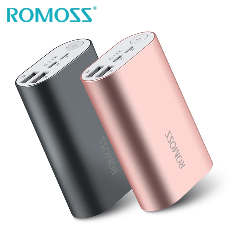 Внешний мини аккумулятор ROMOSS ACE10 10000 мАч 2 входных порта 5 В/а|battery pack power bank|power bankdual