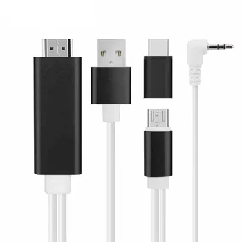 

Micro USB TYPE C To HDMI Adapter charger For Samsung Galaxy S8 S7 S6 Edge 2 m 2.4A HD 1080P HDTV Video For Huawei P10 xiaomi