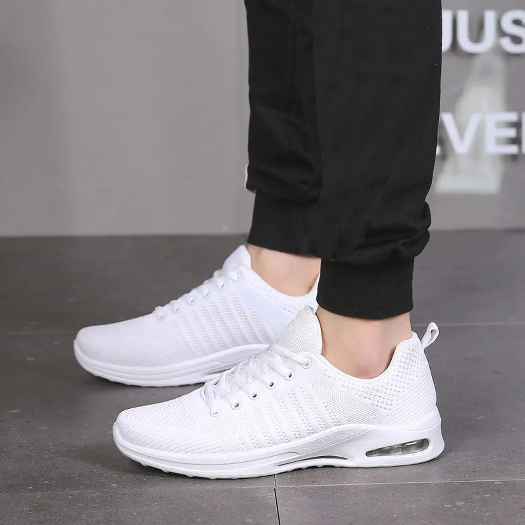 

2019 Light Weight Men Casual Shoes Mesh Walking Footwear Inner Air Cushion Sneakers Wild Breathable Non-Slip Running Shoes