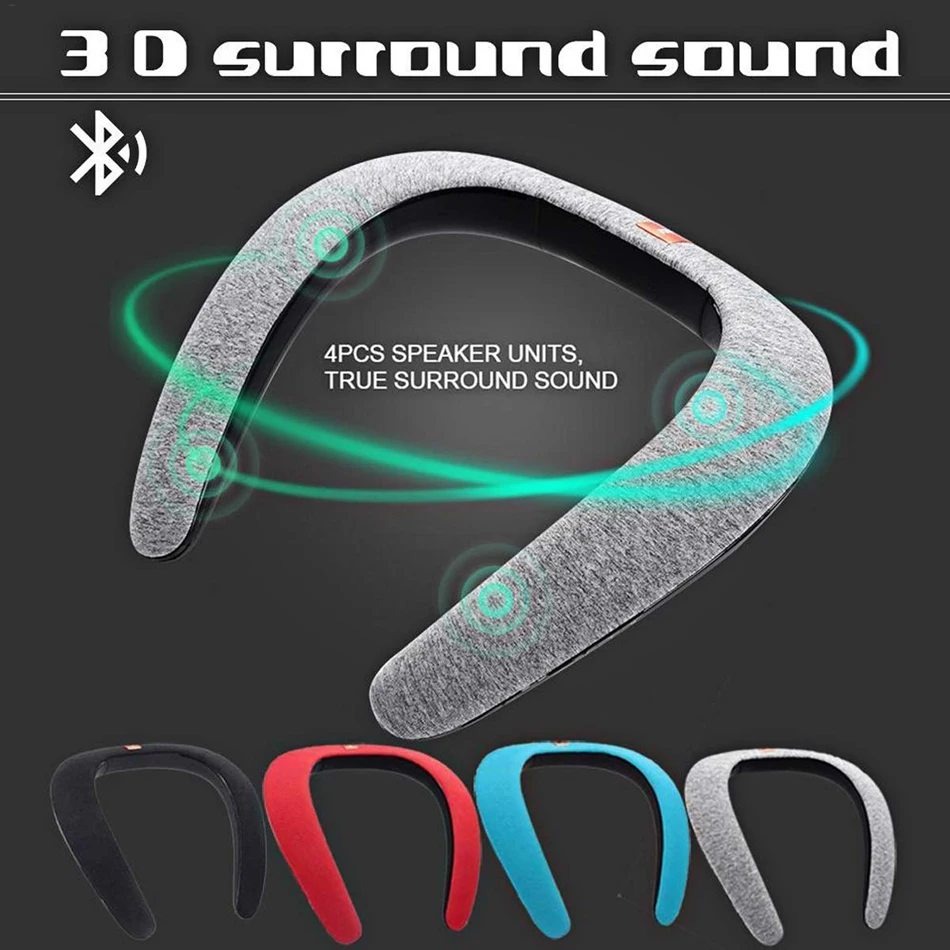 Yoteen Шея Bluetooth динамик беспроводной MP3-плеер носимый сабвуфер волшебный модный