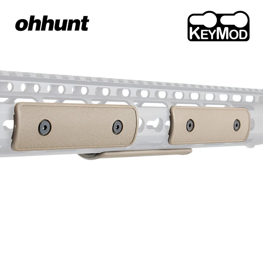 

Tactical ohhunt 4 inch Polymer Keymod Rail Panel Handguard Cover Pack of 3 pieces Key Mod Hunting Accessory Black Tan Army Green