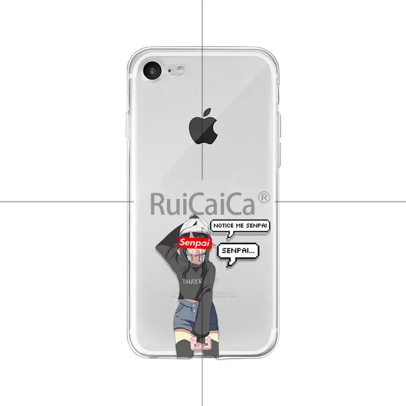 Ruicaica Senpai аниме Waifu красочные милые распродажа крутой чехол для телефона для iPhone 8 7 6 6S Plus X XS max 10 5 5S SE XR Coque Shell