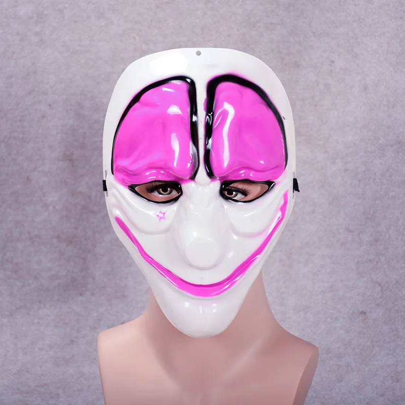 Payday 2 маска Страшные маски на Хэллоуин вечерние маскарадные маски для косплея страшный Клоун Маска смешная страшная тушь для ресниц шутка злодея Maska - Цвет: DN