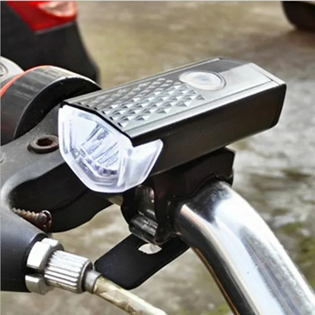 Cheap USB Rechargeable LED Bicycle Cycling Front Light Headlihgt Lamp Torch Black Bike lights