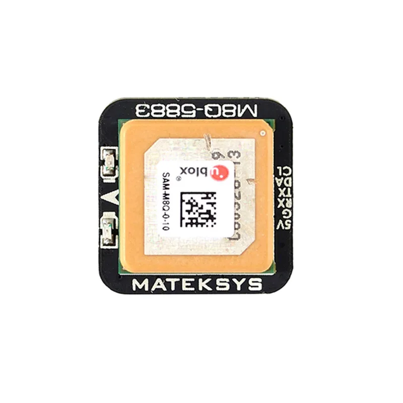 Mateksys GPS w COMPASS MODULE M8Q-5883 Ublox SAM-M8Q GPS GLONASS Galileo Receiver with Antenna Compass QMC5883L Integrated (3)