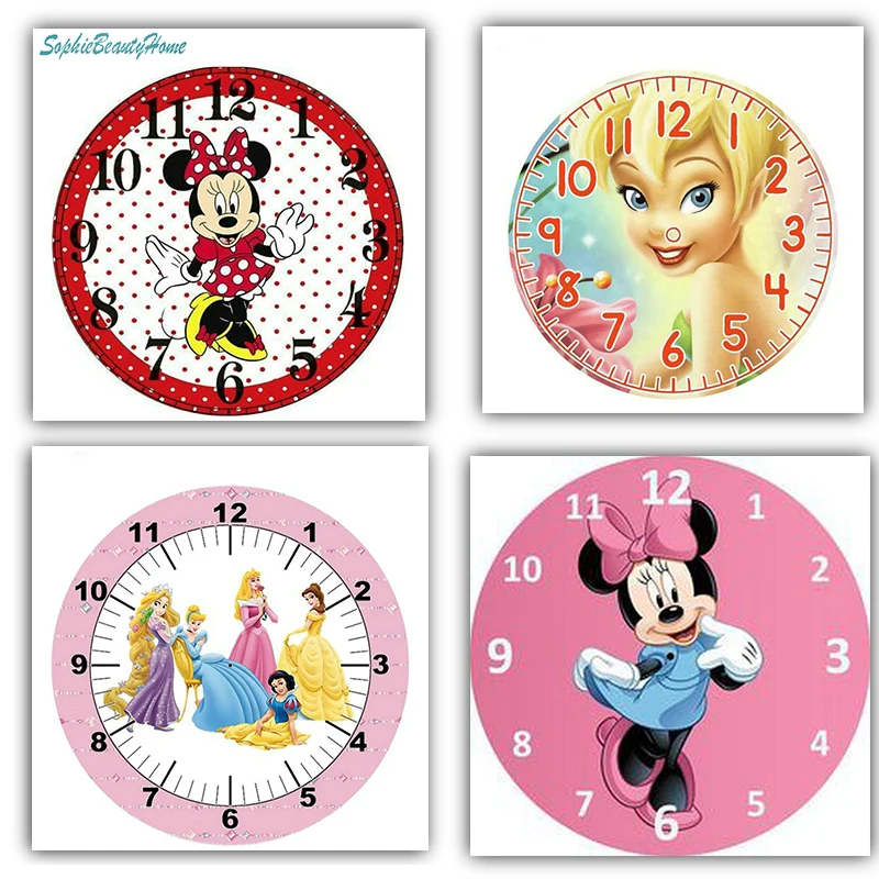

DIY cartoon clock pendant 5D all-round diamond embroidery painting 3D resin needlework cross stitch decoration