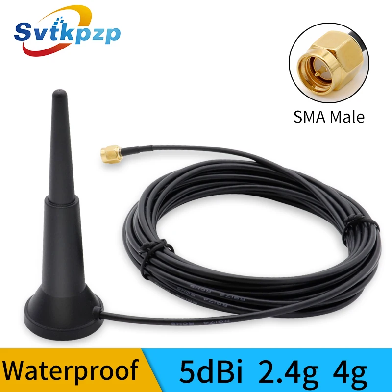5dBi Водонепроницаемая WIFI 4g антенна маршрутизатор внешняя Wlan 2 4G Bluetooth двойная SMA-j