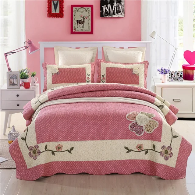 Buy CHAUSUB Korean Patchwork QUILT Set 3PCS Applique