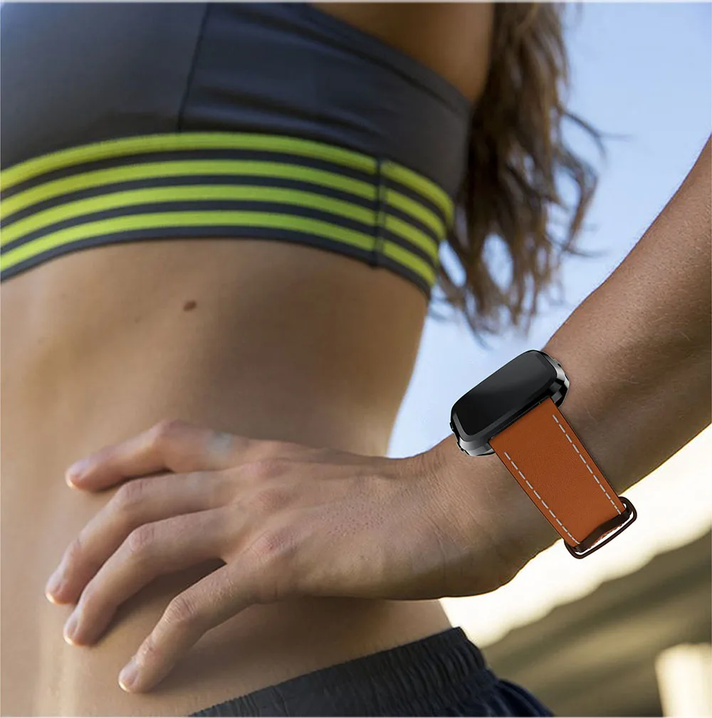 Классический кожаный спортивный ремешок для Fitbit Versa, сменный ремешок для часов, ремешок-Браслет для fitbit versa 2, Смарт-часы, браслеты