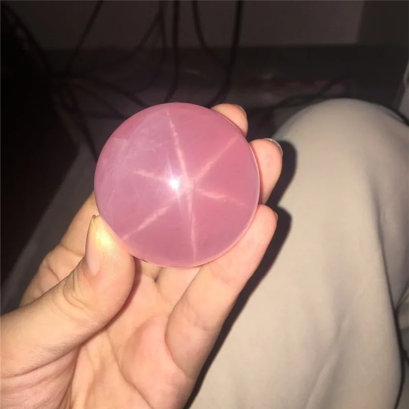 Natural star rose quartz sphere Crystal ball Specimen Healing for gift